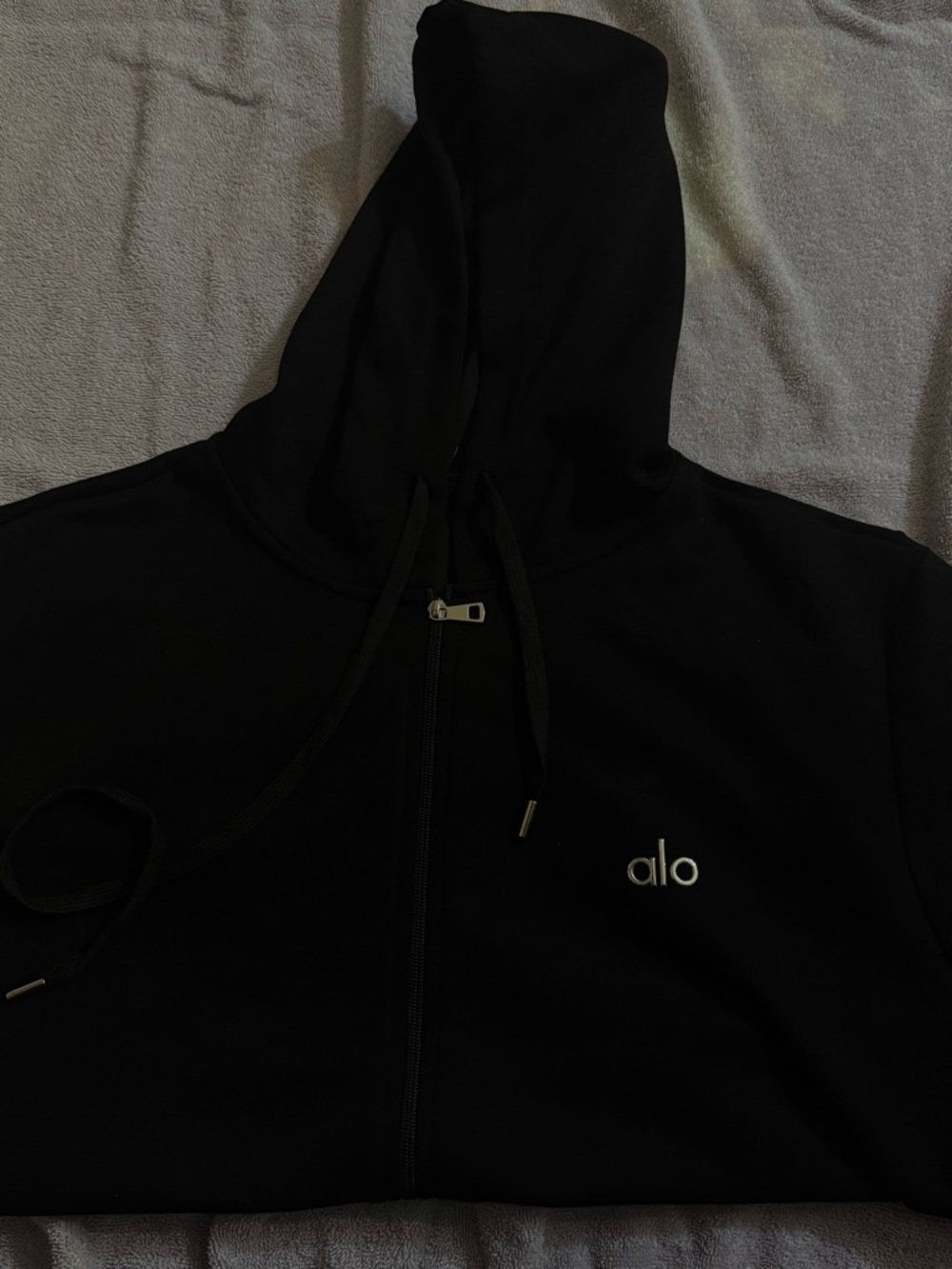 Alo Men’s Black Zip-Up Hoodie
